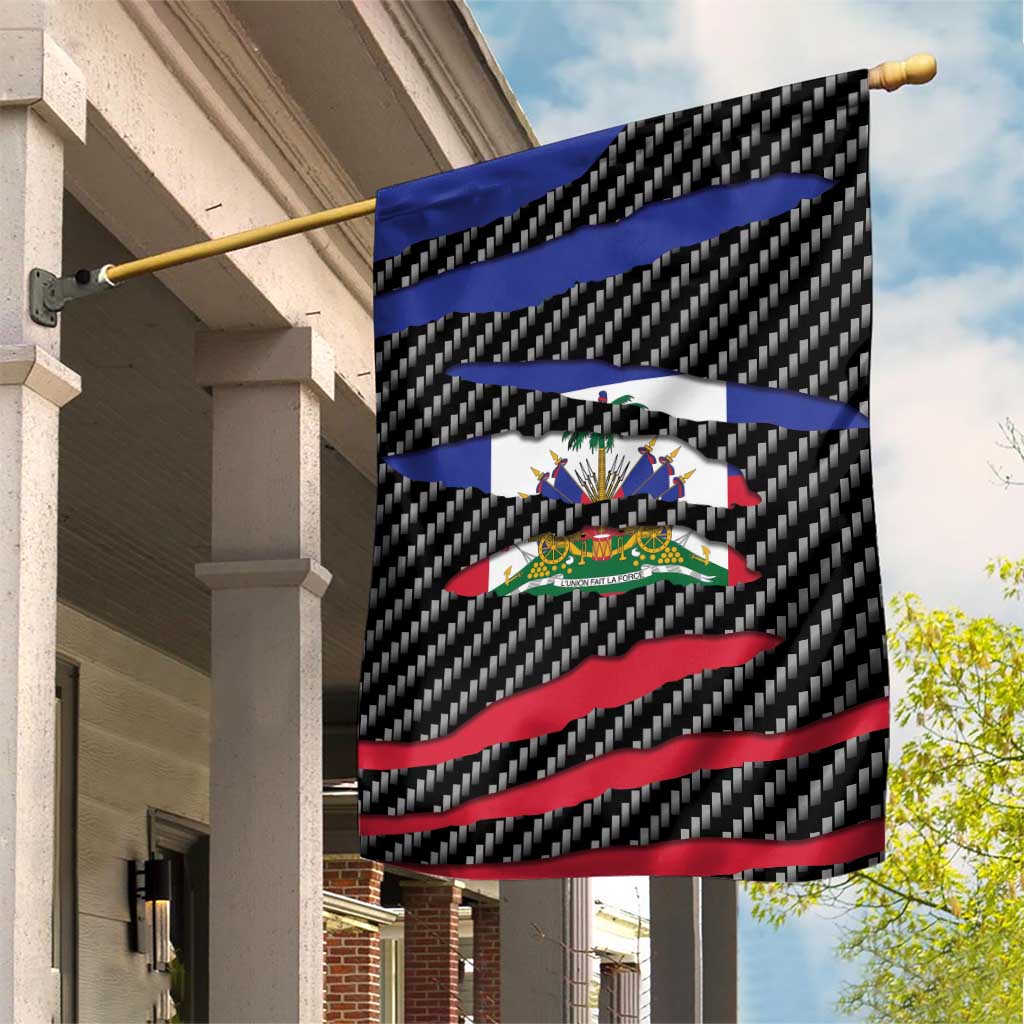 Haiti Beast Garden Flag Ripped Flag Graphic - Wonder Print Shop