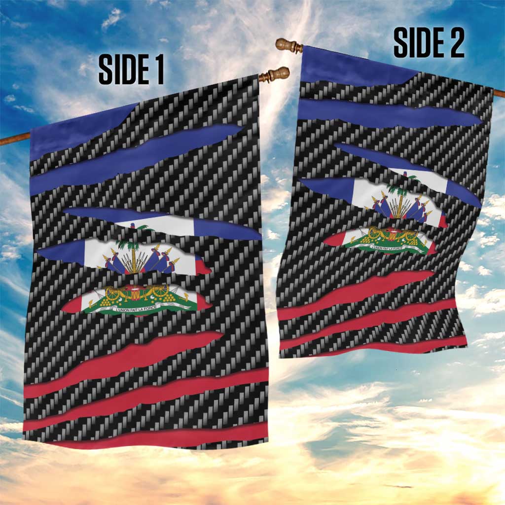 Haiti Beast Garden Flag Ripped Flag Graphic - Wonder Print Shop