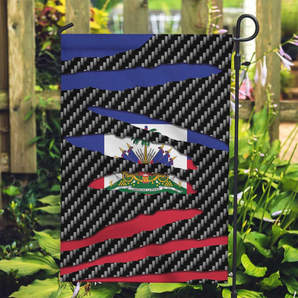 Haiti Beast Garden Flag Ripped Flag Graphic - Wonder Print Shop