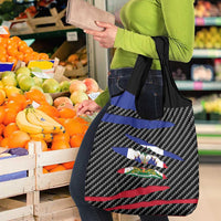 Haiti Beast Grocery Bag Ripped Flag Graphic - Wonder Print Shop