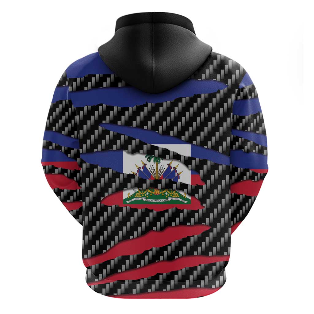 Haiti Beast Hoodie Ripped Flag Graphic - Wonder Print Shop