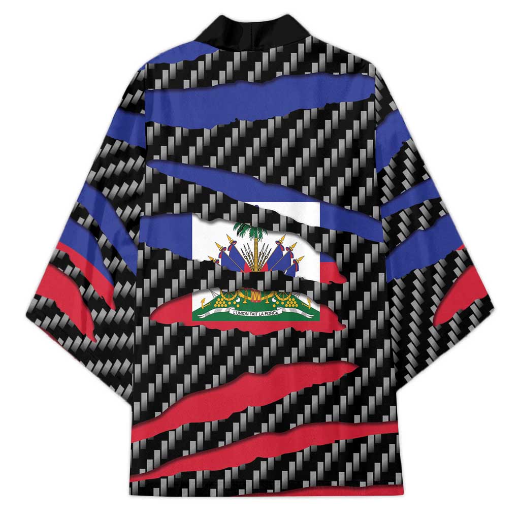 Haiti Beast Kimono Ripped Flag Graphic - Wonder Print Shop