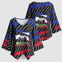 Haiti Beast Kimono Sleeve Blouse Ripped Flag Graphic - Wonder Print Shop