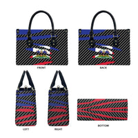 Haiti Beast Leather Bag Ripped Flag Graphic - Wonder Print Shop