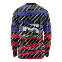 Haiti Beast Long Sleeve Shirt Ripped Flag Graphic - Wonder Print Shop