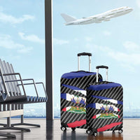 Haiti Beast Luggage Cover Ripped Flag Graphic - Wonder Print Shop