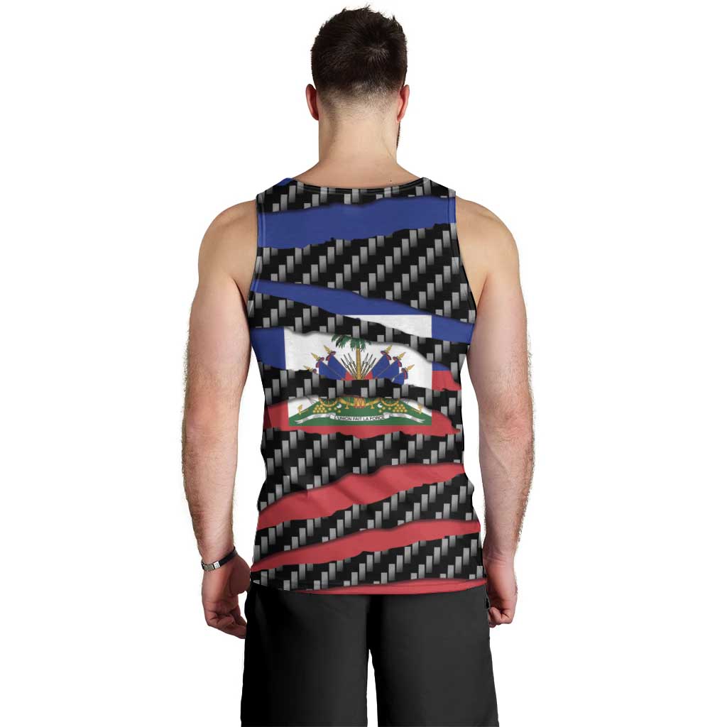 Haiti Beast Men Tank Top Ripped Flag Graphic - Wonder Print Shop