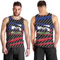 Haiti Beast Men Tank Top Ripped Flag Graphic - Wonder Print Shop