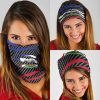 Haiti Beast Neck Gaiter Ripped Flag Graphic - Wonder Print Shop