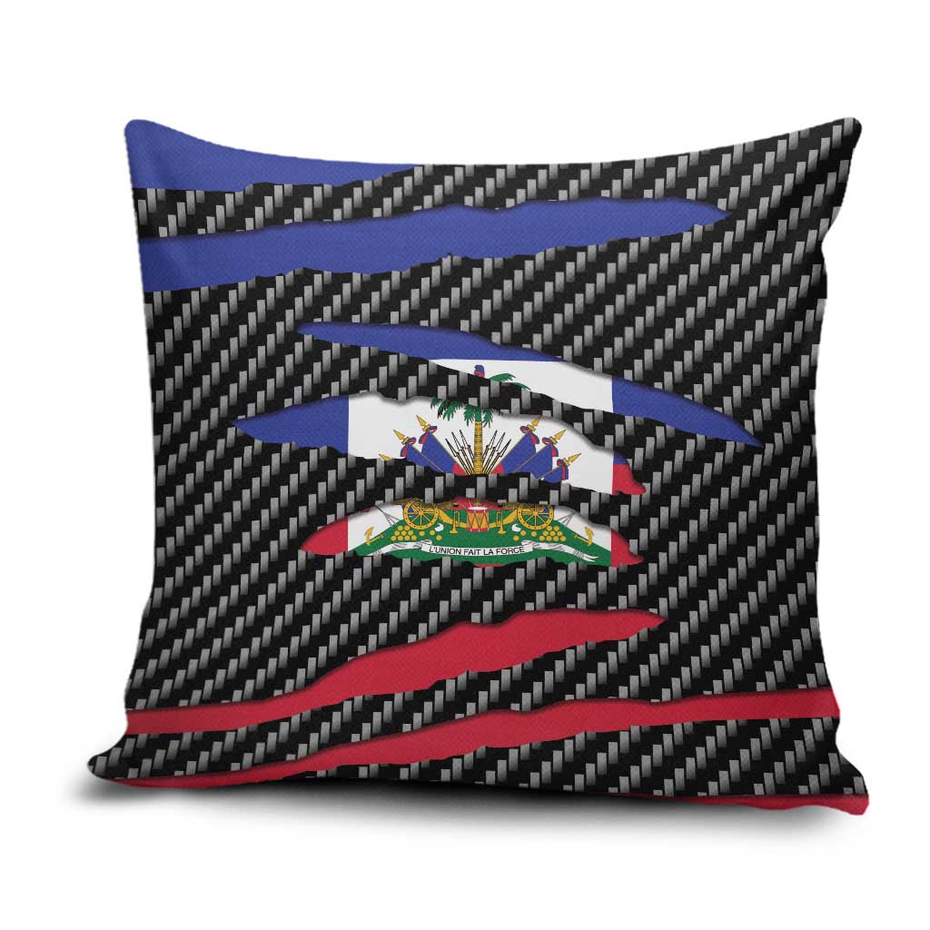 Haiti Beast Pillow Cover Ripped Flag Graphic - Wonder Print Shop