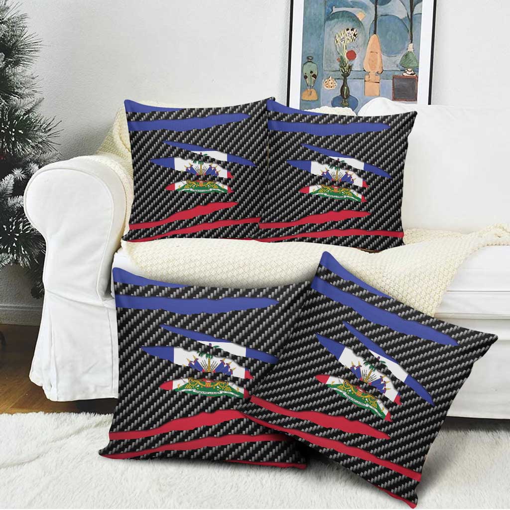 Haiti Beast Pillow Cover Ripped Flag Graphic - Wonder Print Shop