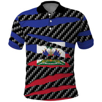 Haiti Beast Polo Shirt Ripped Flag Graphic - Wonder Print Shop