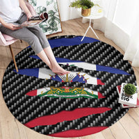 Haiti Beast Round Carpet Ripped Flag Graphic - Wonder Print Shop