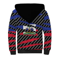 Haiti Beast Sherpa Hoodie Ripped Flag Graphic - Wonder Print Shop