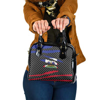 Haiti Beast Shoulder Handbag Ripped Flag Graphic - Wonder Print Shop