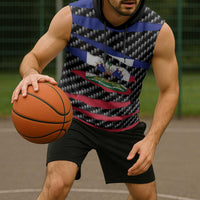 Haiti Beast Sleeveless Hoodie Ripped Flag Graphic - Wonder Print Shop