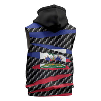 Haiti Beast Sleeveless Zip Hoodie Ripped Flag Graphic - Wonder Print Shop