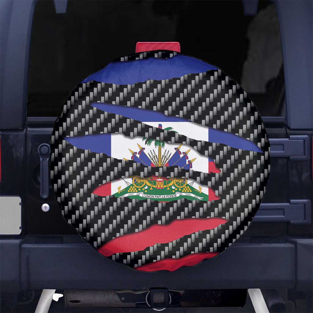 Haiti Beast Spare Tire Cover Ripped Flag Graphic - Wonder Print Shop