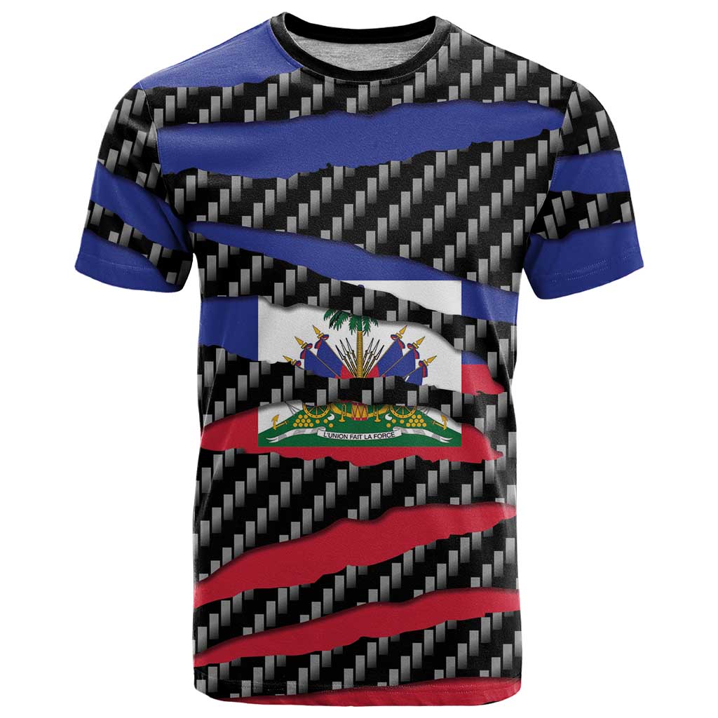 Haiti Beast T Shirt Ripped Flag Graphic - Wonder Print Shop
