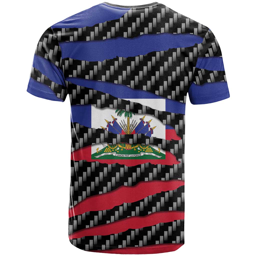 Haiti Beast T Shirt Ripped Flag Graphic - Wonder Print Shop