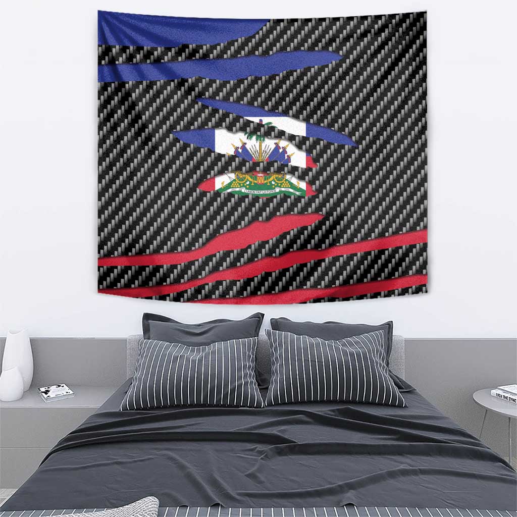 Haiti Beast Tapestry Ripped Flag Graphic - Wonder Print Shop