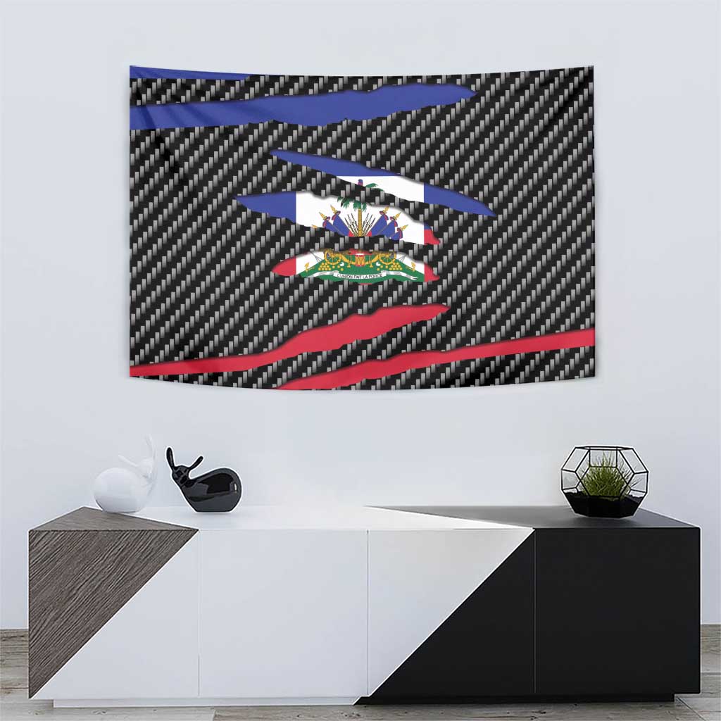 Haiti Beast Tapestry Ripped Flag Graphic - Wonder Print Shop