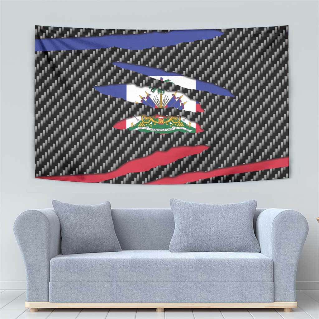 Haiti Beast Tapestry Ripped Flag Graphic - Wonder Print Shop