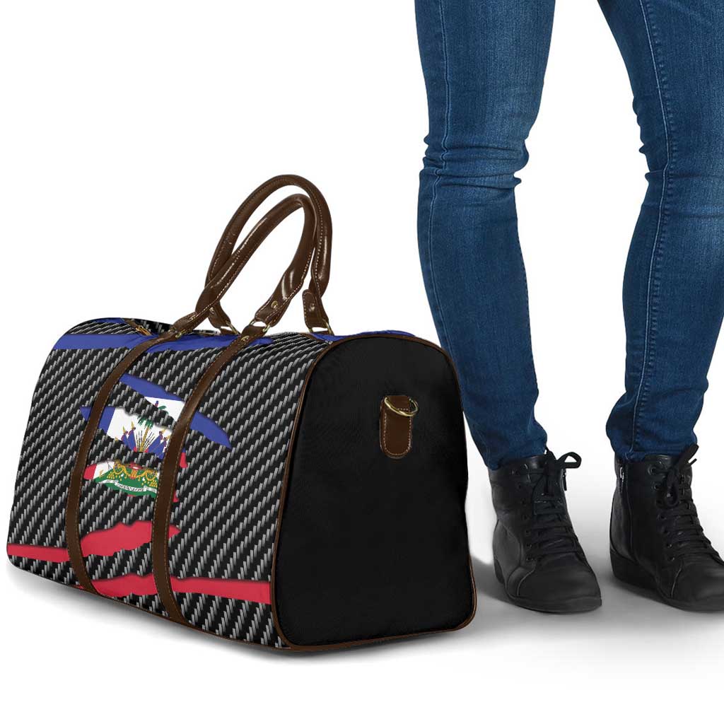 Haiti Beast Travel Bag Ripped Flag Graphic - Wonder Print Shop