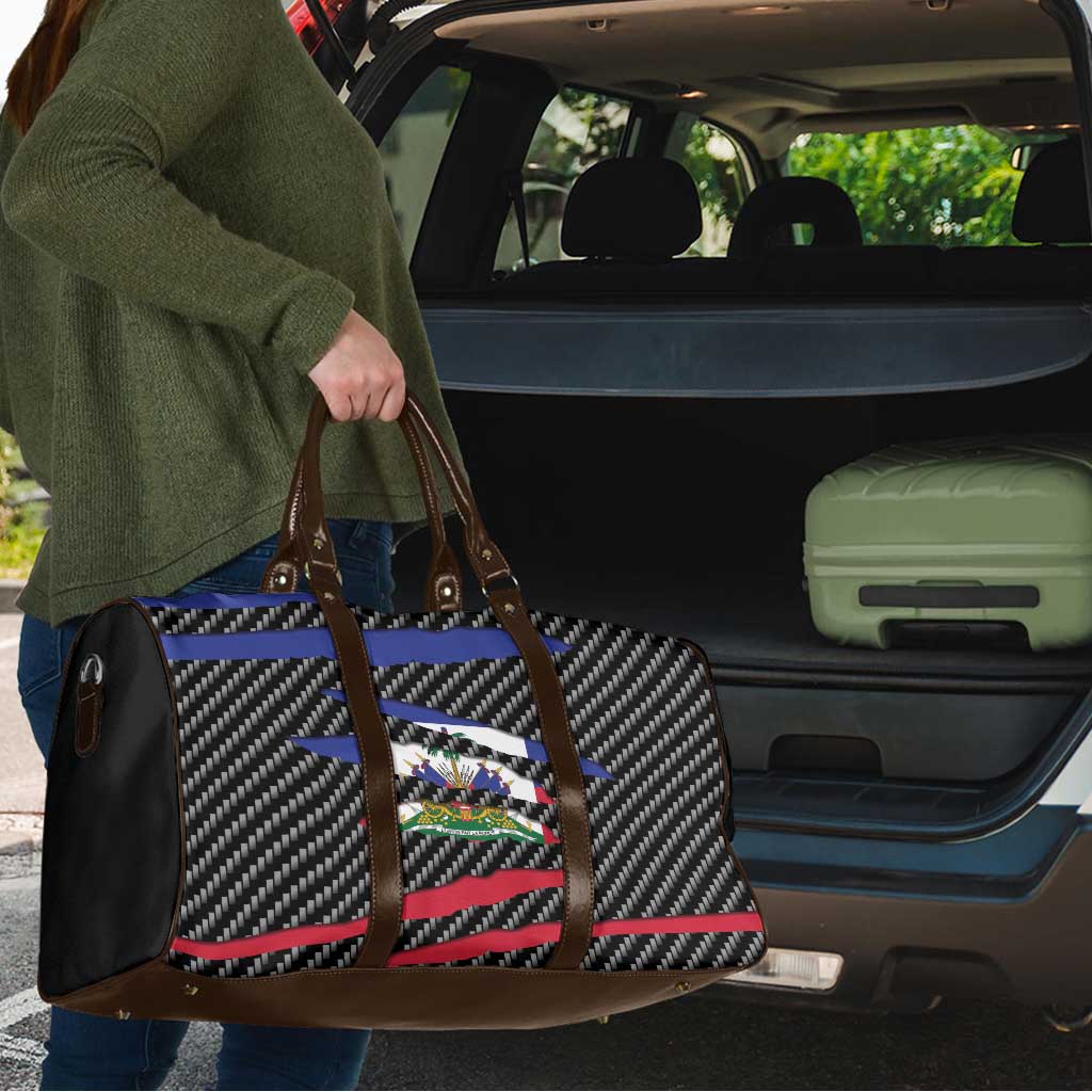 Haiti Beast Travel Bag Ripped Flag Graphic - Wonder Print Shop