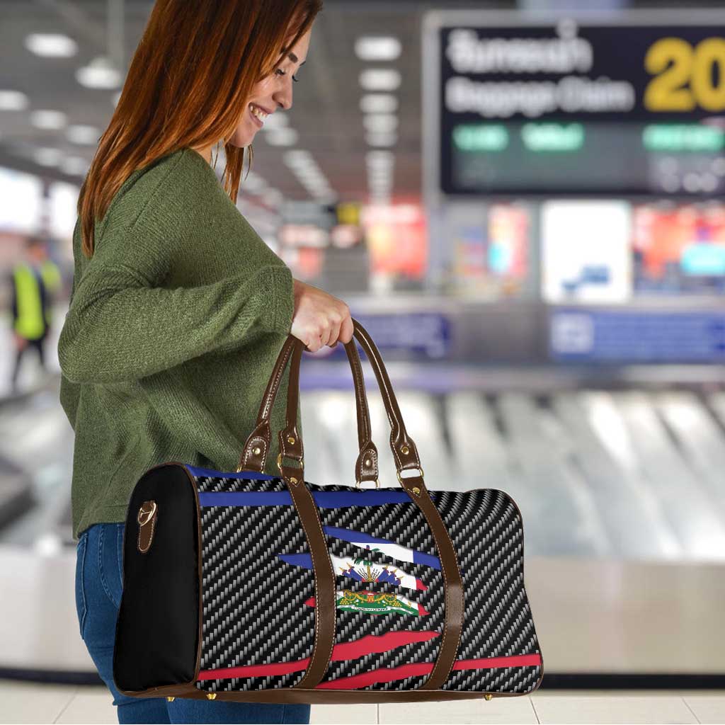 Haiti Beast Travel Bag Ripped Flag Graphic - Wonder Print Shop