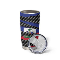 Haiti Beast Tumbler Cup Ripped Flag Graphic - Wonder Print Shop