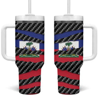 Haiti Beast Tumbler With Handle Ripped Flag Graphic - Wonder Print Shop