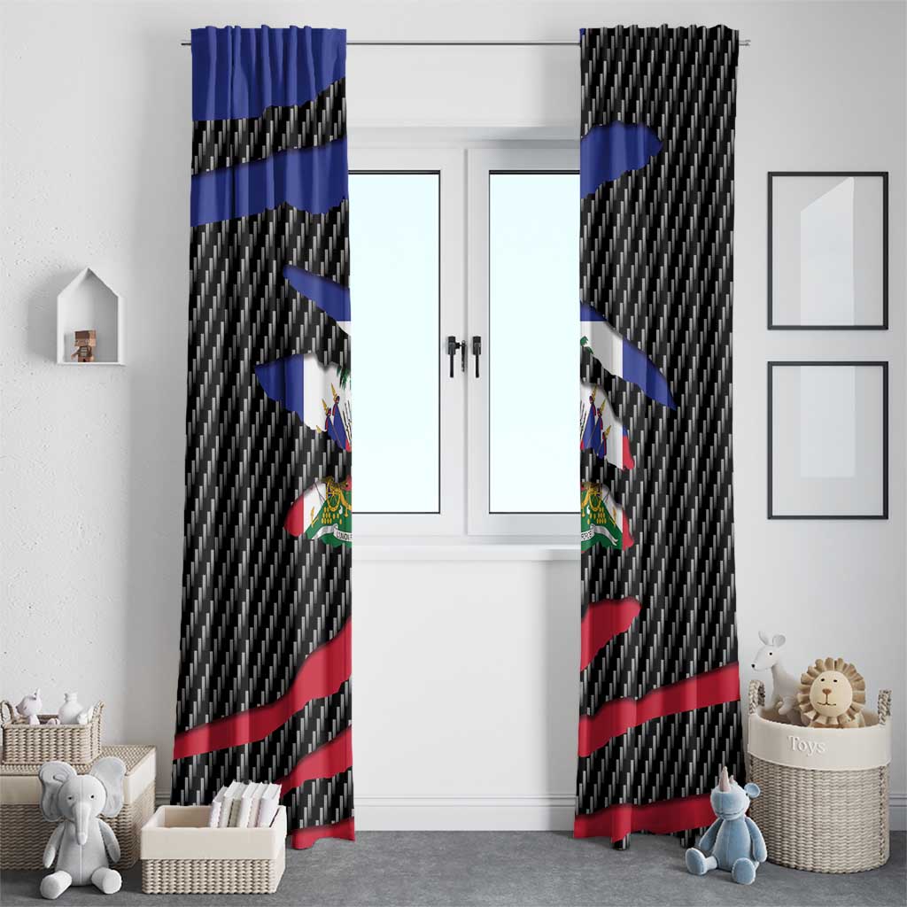 Haiti Beast Window Curtain Ripped Flag Graphic - Wonder Print Shop