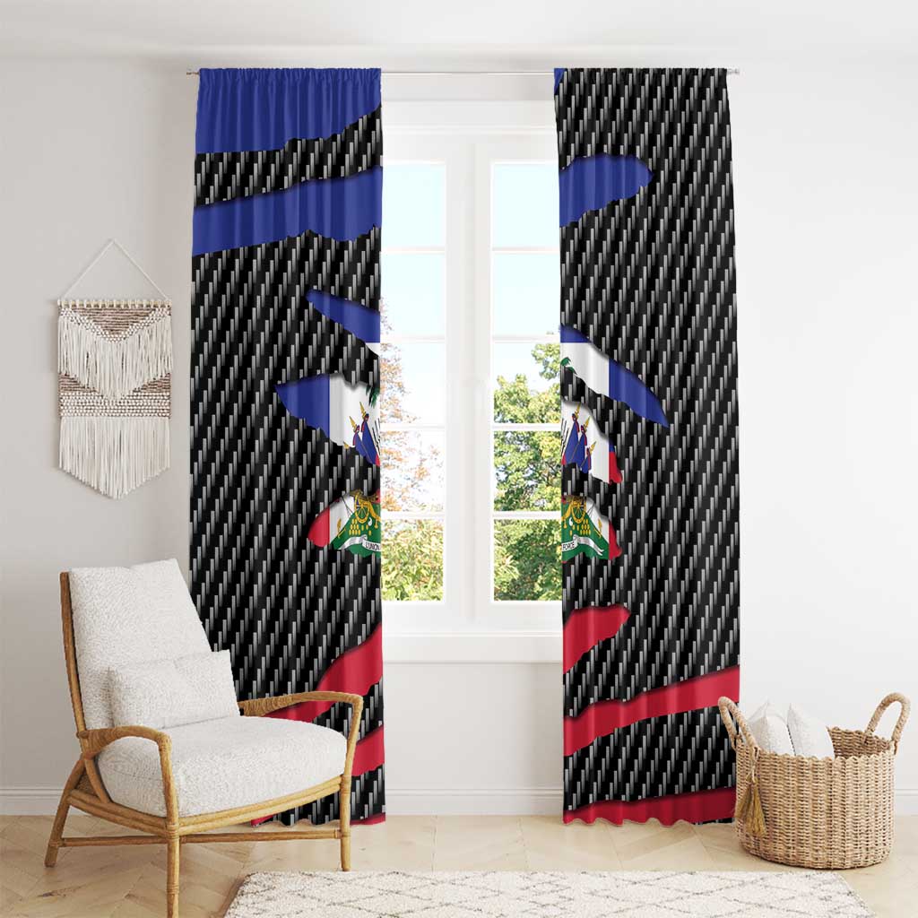 Haiti Beast Window Curtain Ripped Flag Graphic - Wonder Print Shop