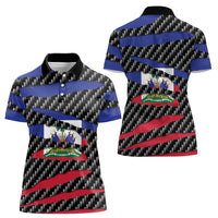 Haiti Beast Women Polo Shirt Ripped Flag Graphic - Wonder Print Shop