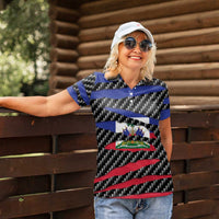 Haiti Beast Women Polo Shirt Ripped Flag Graphic - Wonder Print Shop