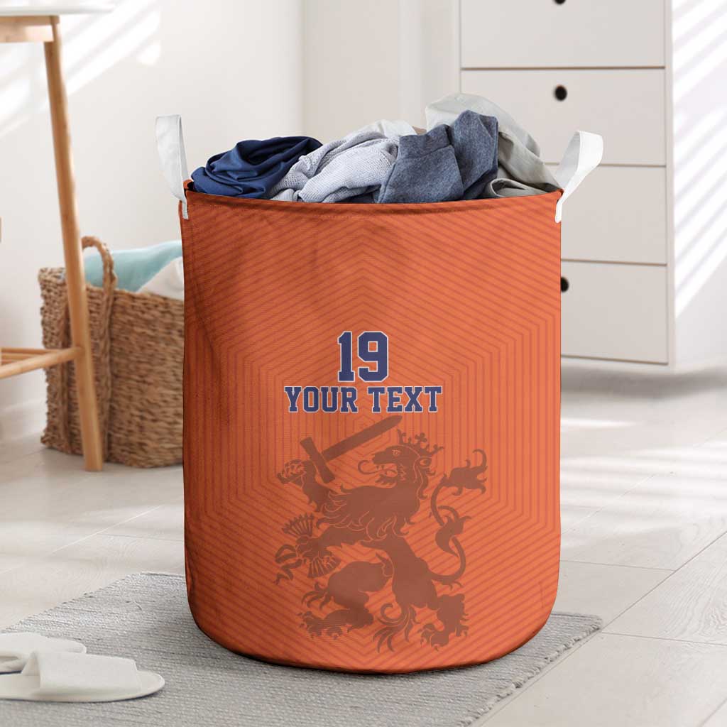 Custom World Football 2026 Netherlands Laundry Basket Holland Oranje Dutch Lion - Wonder Print Shop