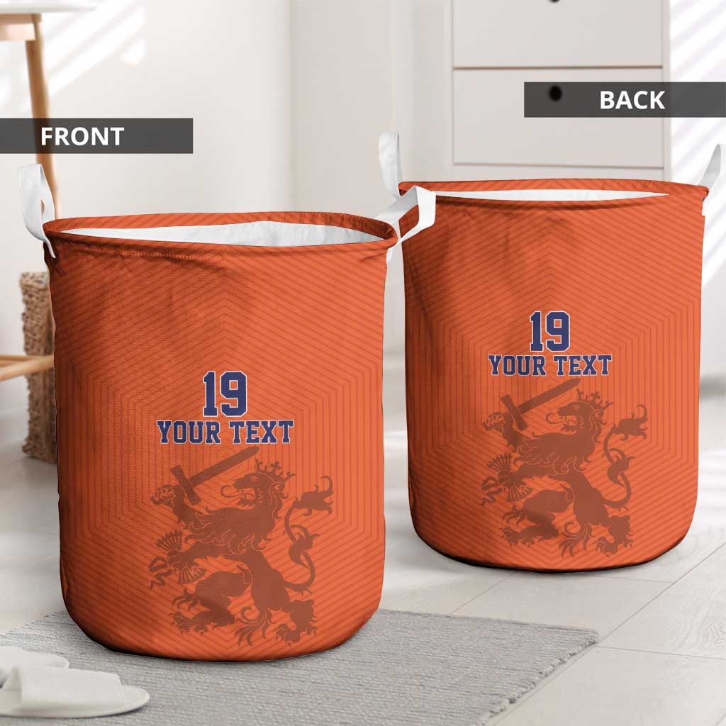 Custom World Football 2026 Netherlands Laundry Basket Holland Oranje Dutch Lion - Wonder Print Shop
