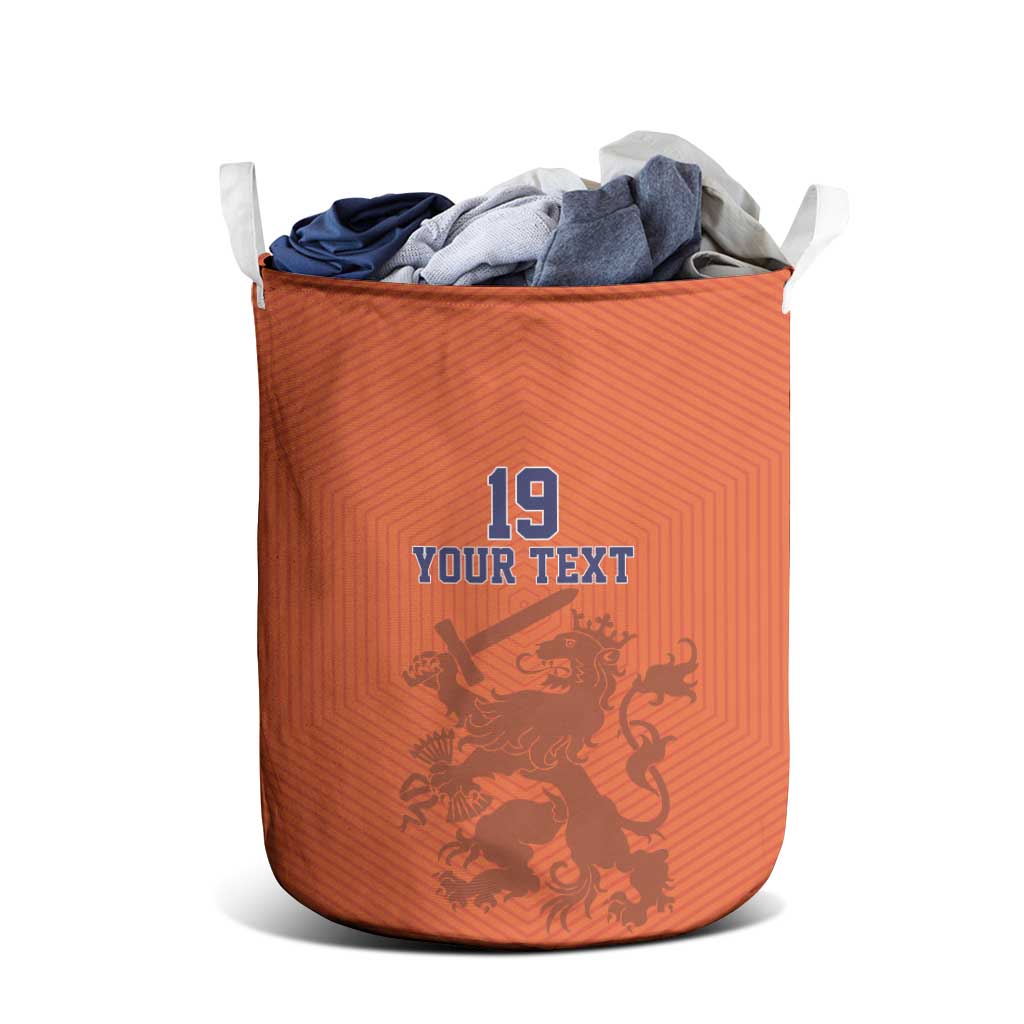 Custom World Football 2026 Netherlands Laundry Basket Holland Oranje Dutch Lion - Wonder Print Shop