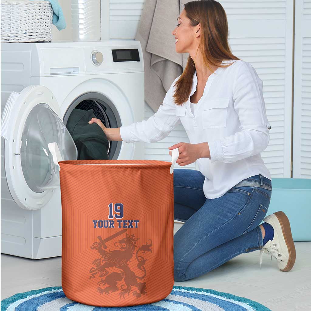 Custom World Football 2026 Netherlands Laundry Basket Holland Oranje Dutch Lion - Wonder Print Shop