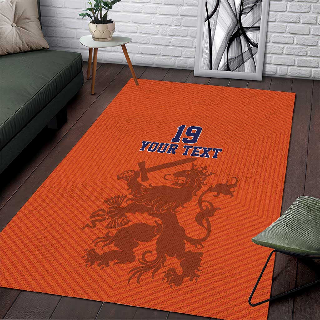 Custom World Football 2026 Netherlands Area Rug Holland Oranje Dutch Lion - Wonder Print Shop