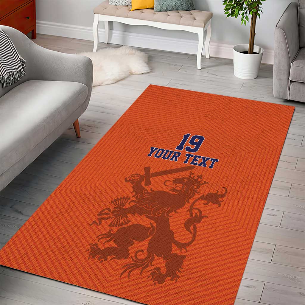 Custom World Football 2026 Netherlands Area Rug Holland Oranje Dutch Lion - Wonder Print Shop