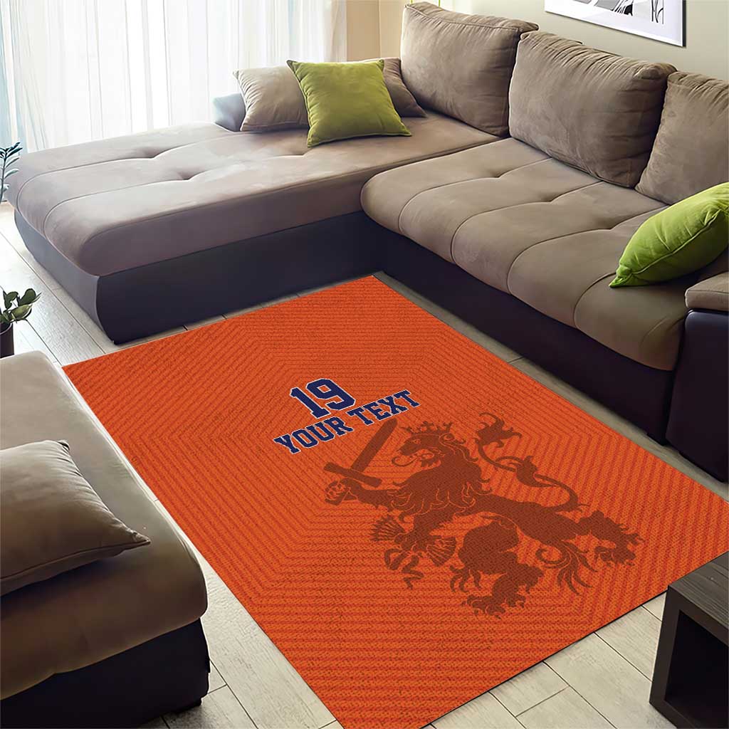 Custom World Football 2026 Netherlands Area Rug Holland Oranje Dutch Lion - Wonder Print Shop