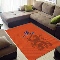 Custom World Football 2026 Netherlands Area Rug Holland Oranje Dutch Lion - Wonder Print Shop