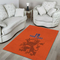 Custom World Football 2026 Netherlands Area Rug Holland Oranje Dutch Lion - Wonder Print Shop