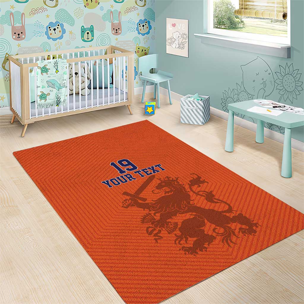 Custom World Football 2026 Netherlands Area Rug Holland Oranje Dutch Lion - Wonder Print Shop