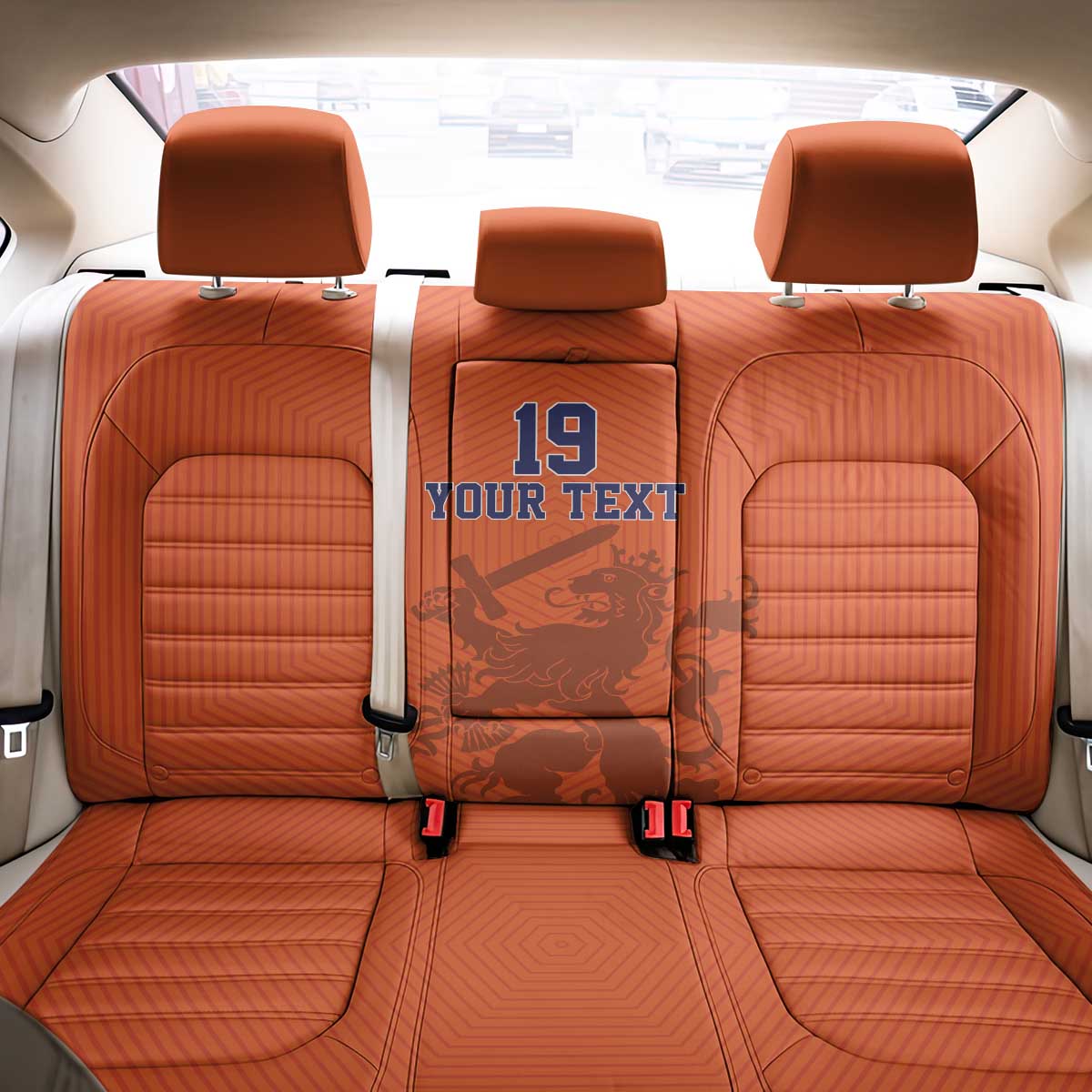 Custom World Football 2026 Netherlands Back Car Seat Cover Holland Oranje Dutch Lion - Wonder Print Shop