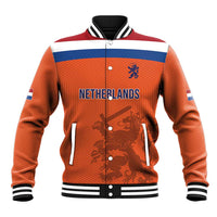 Custom World Football 2026 Netherlands Baseball Jacket Holland Oranje Dutch Lion - Wonder Print Shop