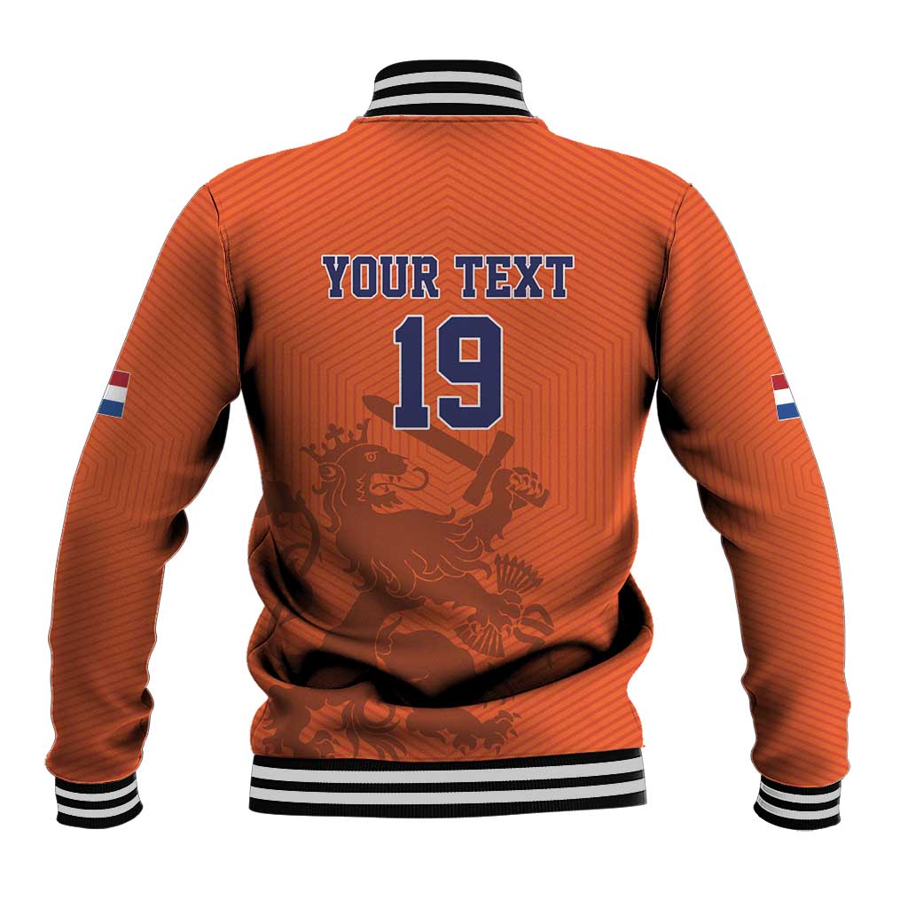 Custom World Football 2026 Netherlands Baseball Jacket Holland Oranje Dutch Lion - Wonder Print Shop