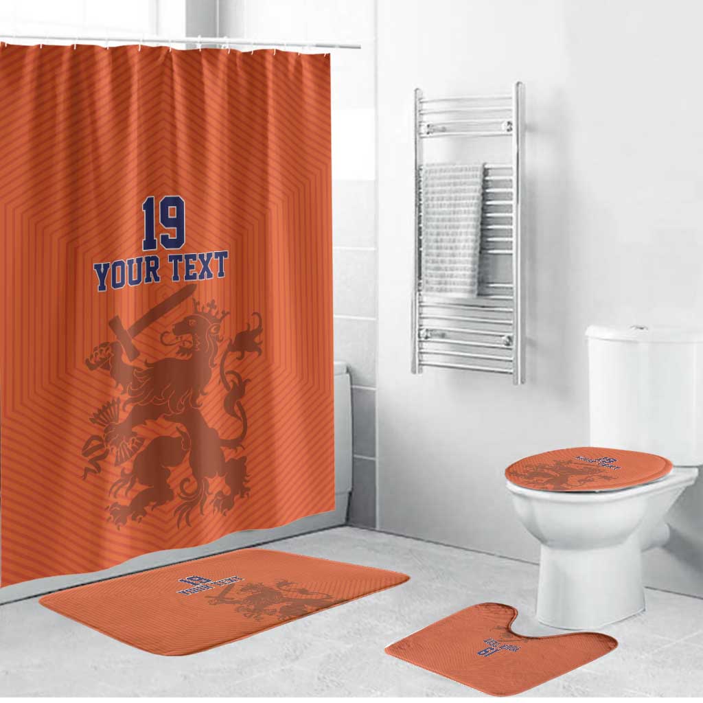 Custom World Football 2026 Netherlands Bathroom Set Holland Oranje Dutch Lion - Wonder Print Shop
